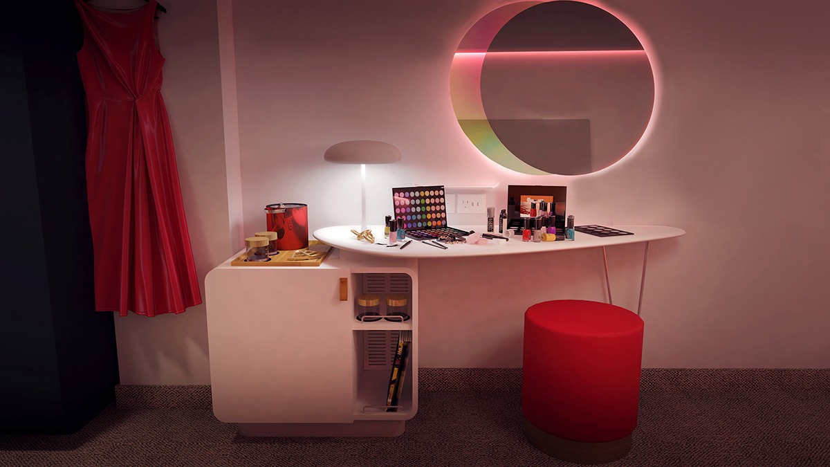 Virgin Voyages Cabin - Glam Area
